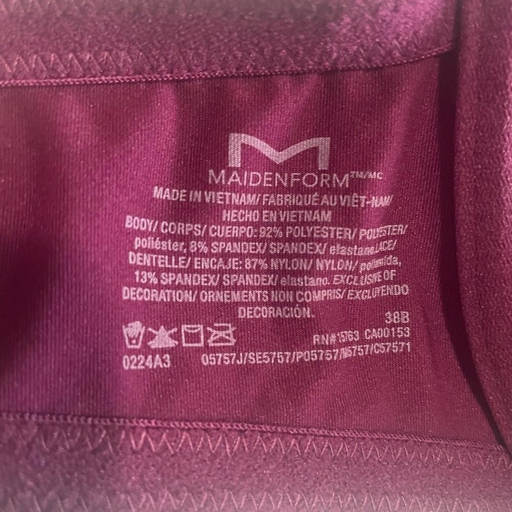 Maidenform Self Expressions Women 2pk Push-Up Bra orchid/maroon lace SE5757/s36B - Picture 15 of 15